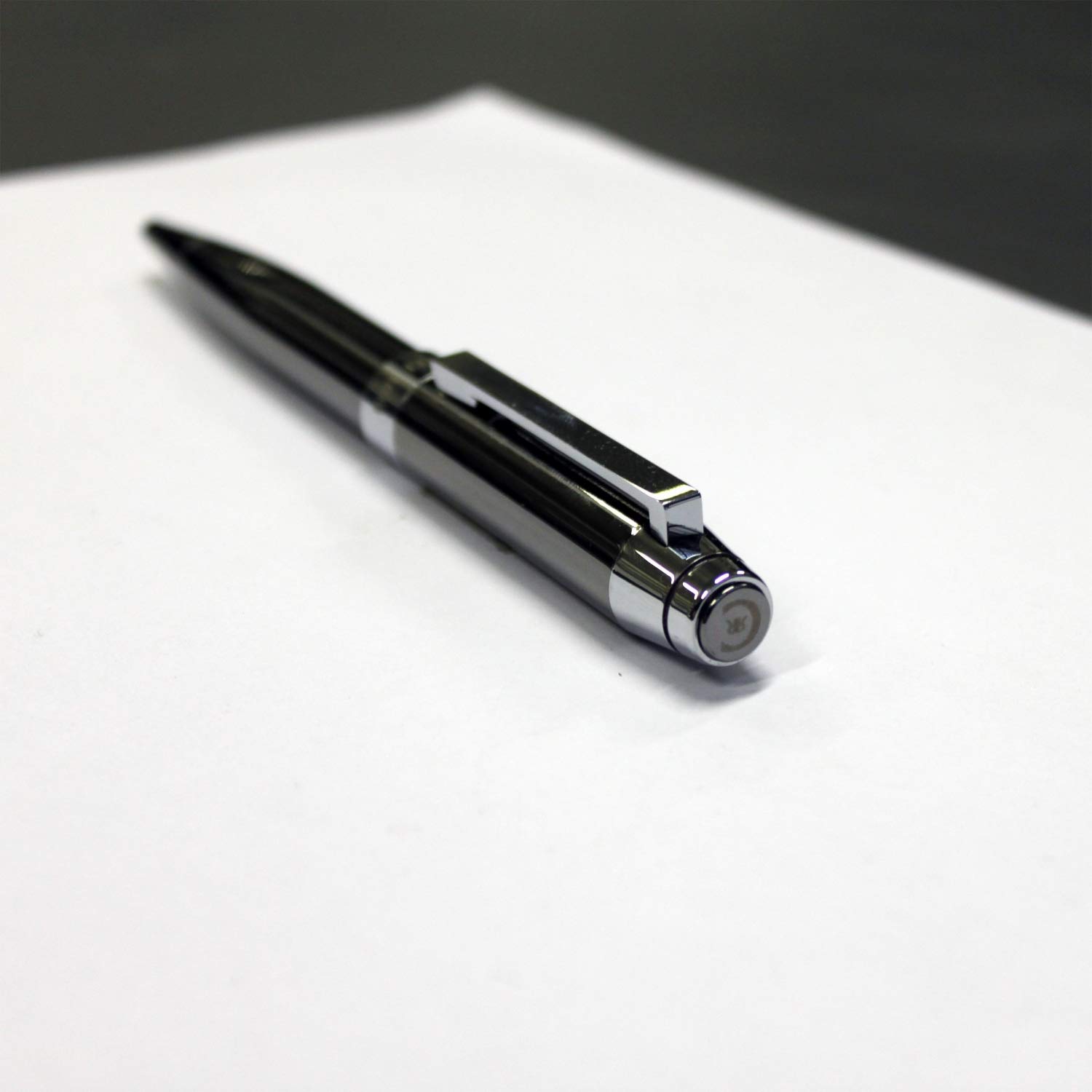 Cerruti 1881 Heritage Dark Chrome Ballpoint Pen with Blue Refill